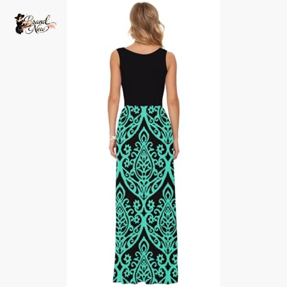 Polyester Spandex Sleeveless Wrap Maxi Dress Casual Maternity - Picture 5 of 7